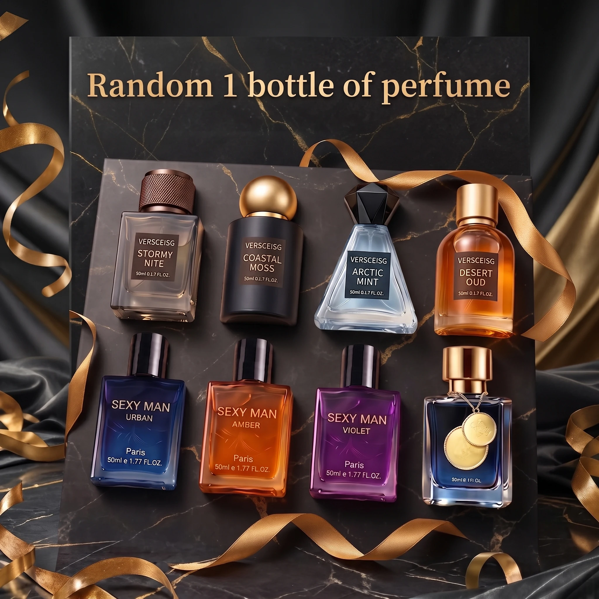 Men's cologne, randomly shipped 1 bottle, with fresh citrus barrels, ocean, wood and amber fragrances, long-lasting fragrance, suitable for daily use, office, dating, travel, as a fragrance gift for boyfriends, husbands or fathers