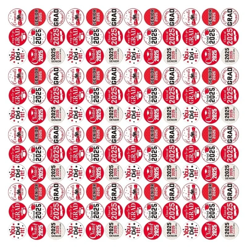 500pcs 클래스 2025 졸업 스티커 25mm 밀봉 스티커 씰 봉투 카드 옷 장식용 접착 레이블