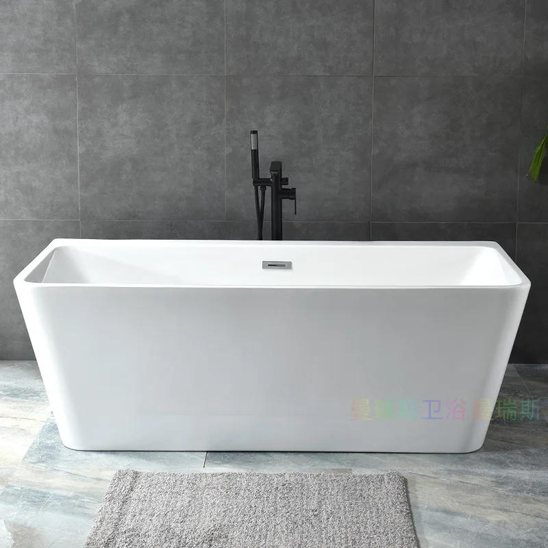 Manufacturer's independent seamless integrated bathtub, hotel villa homestay project three groups 1.7 meters acrylic bathtub