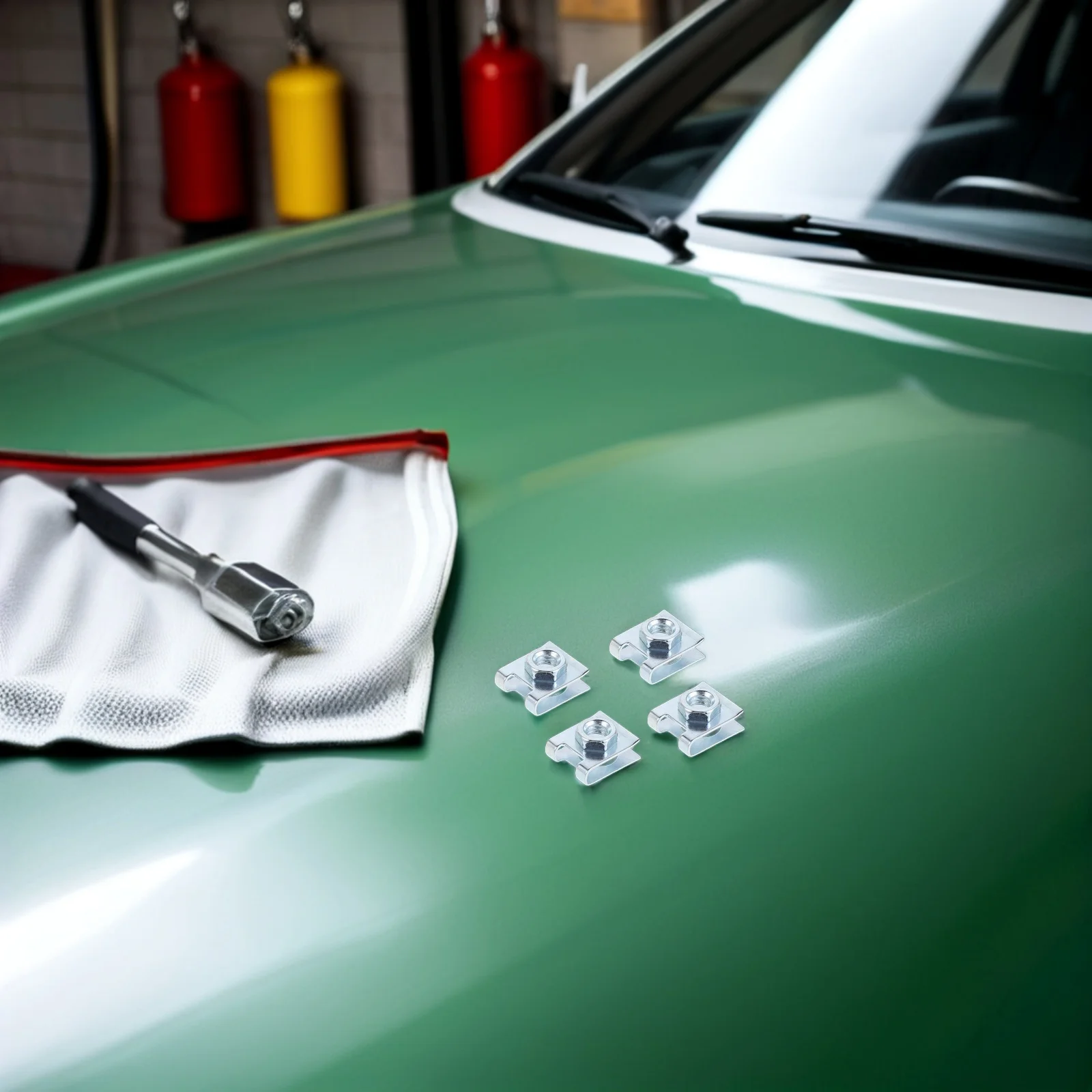 

100pcs License Plate Fixed Clips Kit M6 Screws Nuts Universal Car Tag Mounting Hardware Fasteners Durable Weather Resistant