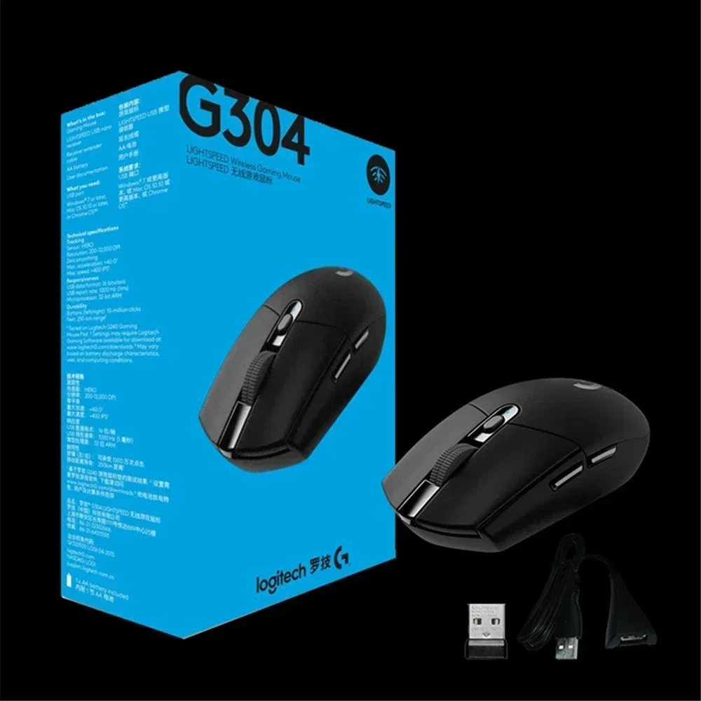 Logitech G304 Computer Gaming 2.4G Wireless Mouse Ergonomic Mouse Tech Engine 12000DPI Esports Game Mouse