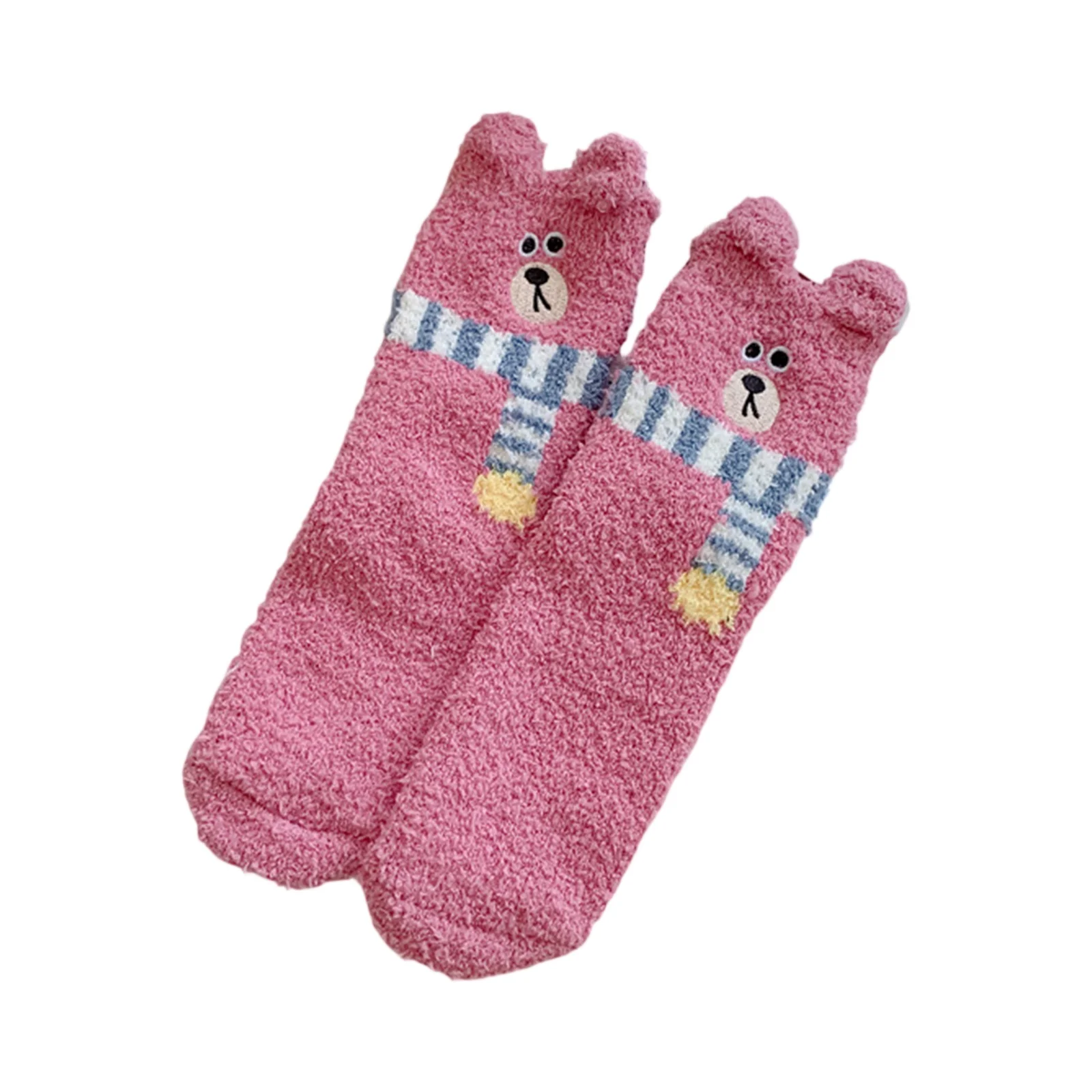 النساء الشتاء الدافئة رقيق الجوارب المنزل الطابق النوم ثلاثية الأبعاد لطيف الحيوان سميكة الصوف غامض جورب اليابانية الموضة الكورية نمط 2025