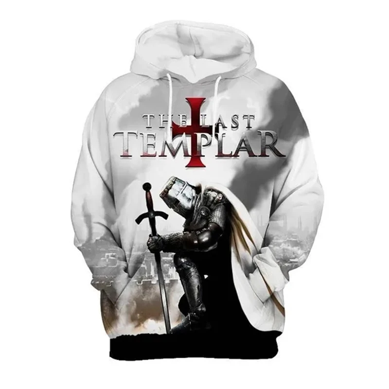 Knights Templar 3D Print Hoodie Men Women Fashion Casual Hoodies Oversized Hoody Pullover Hooded Sweatshirts Kids Tops Clothing