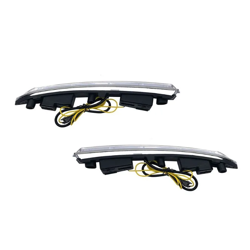 

White LED Daytime Running Light Fog Lamp For Ford Kuga Escape 2013-2017 DRL Yellow Turn Signal Light Accessories