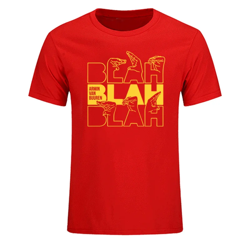 New Summer ARMIN VAN BUUREN BLAH T Shirt Trance Music Fans Cool Casual T Shirt DJ Men Cotton Short Sleeve Plus Size Tops Tees