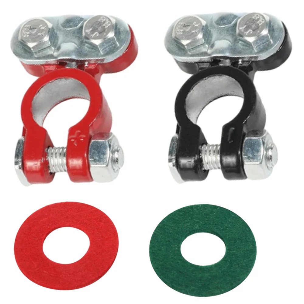 

2Pcs Car Battery Terminal Clamp Pile Head Connector Clip Pole Post Heavy-duty Clamp Clip Terminal Pile Head for Auto Boat Truck
