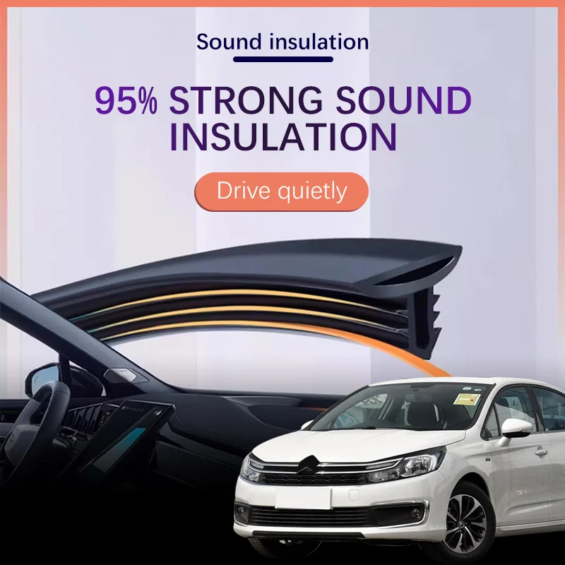 Car Dashboard Sealing Strip Interior Auto Noise Sound Insulation Rubber Trim Weatherstrip For Citroen C4L Berlingo C-ELYSEE