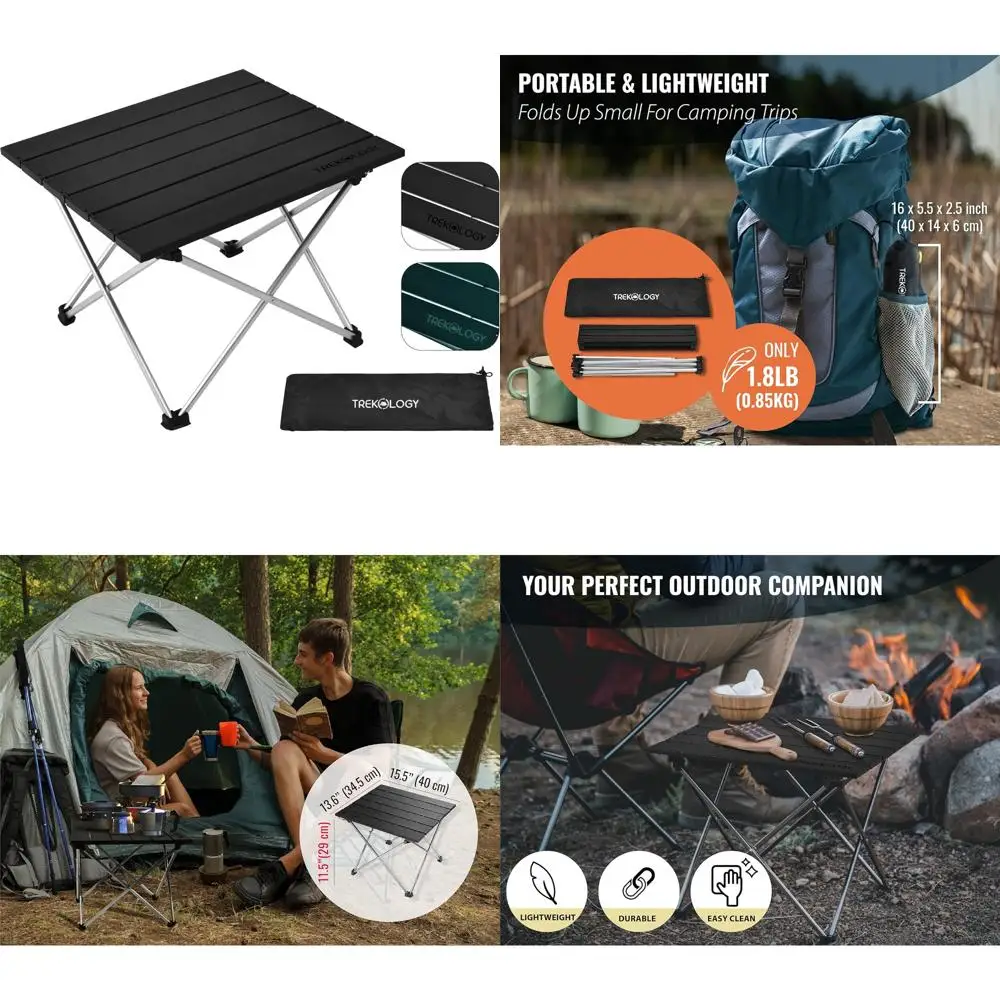 

Небольшой походный столик trekology - пляжный столик, который складывается - легкий, складной, портативный складной небольшой уличный столик - для лагеря