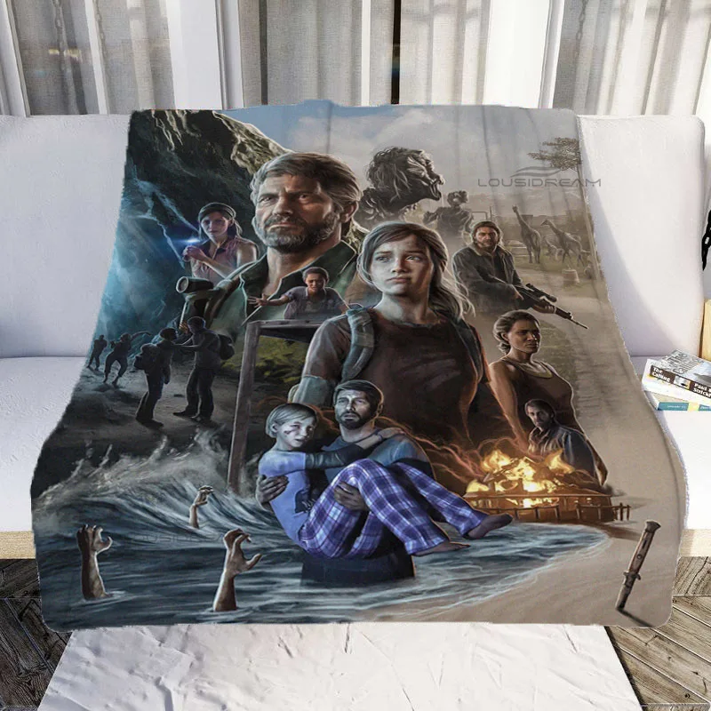 Popular 3D Game The Last of Us Pattern Blanket Cartoon Flannel Blanket Cosy Lazy Couch Cover Blanket Super Soft Sheet Mattresses