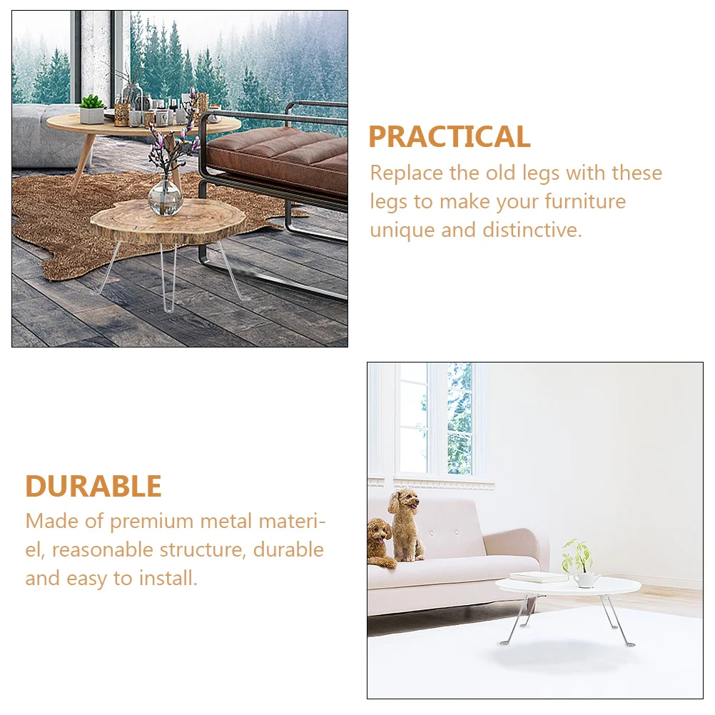 6 قطعة طاولة قابلة للطي سيقان دبوس الشعر المعدنية قابلة للاستبدال لأجهزة الكمبيوتر المحمول مكتب طاولة القهوة لتقوم بها بنفسك مشروع أرجل قطع الأثاث المنزلية #2