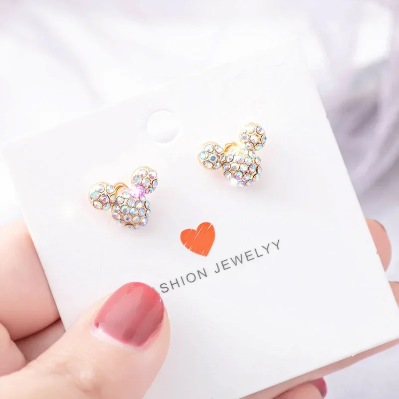 Disney Cartoon Mickey Mouse S925 ago in argento Sterling semplici orecchini coreani di alta qualità gioielli femminili accessori di moda
