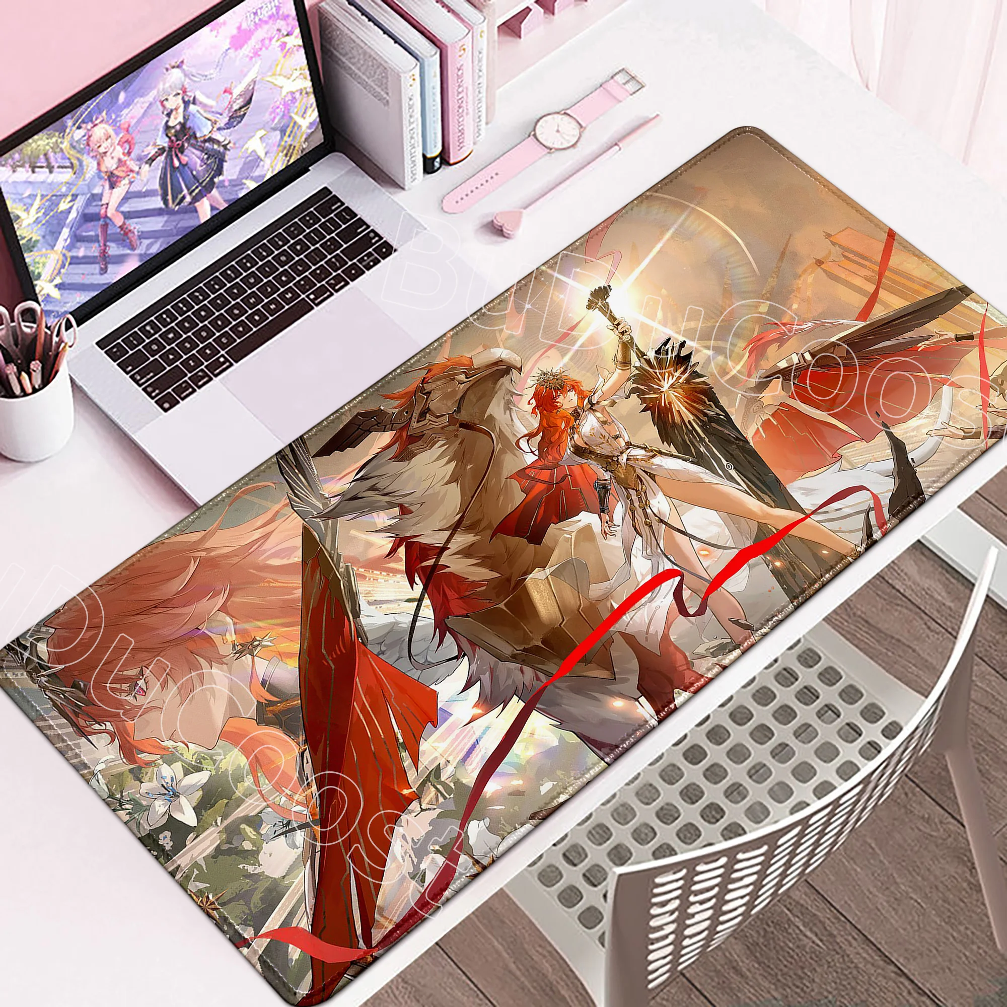 

New HD Printing Pretty Augusta Mouse Pad Gamer Wuthering Waves Anime Desk Mat Keyboard Pad XXL Mousepad Gaming Laptop Carpet Mat