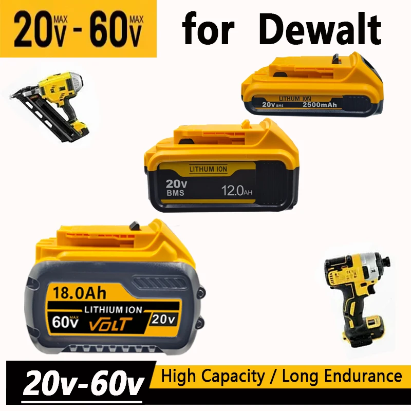 100% originální baterie pro Dewalt 20V/60V MAX XR dobíjecí baterie kompatibilní s řadou DCB200 pro nářadí DCB609 DCB606* - náhled 2