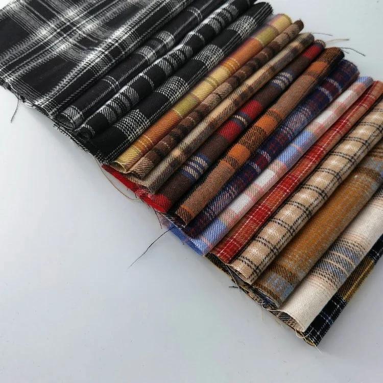 100x145cm British Style Sanded Plaid Polyester Cotton Fabric Hand-made Sewing Skirts DIY Shirt Scarf Fabric by the meter