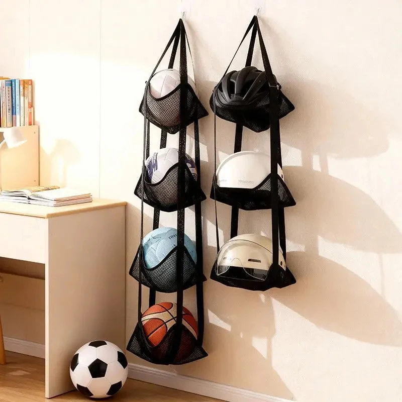 Ball Storage Hanging Bag Wall-mounted Home Door Football Rack Ball Rack Doll Storage Helmet Storage Easy Convenient Access