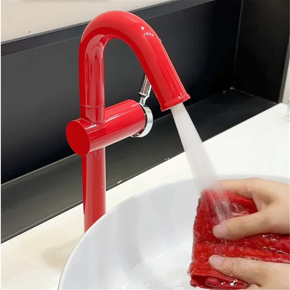 

Red Torneiras Bathroom Pink Basin Gray Sink Lavotory Basin Taps Hot Cold Mixer Tap Crane