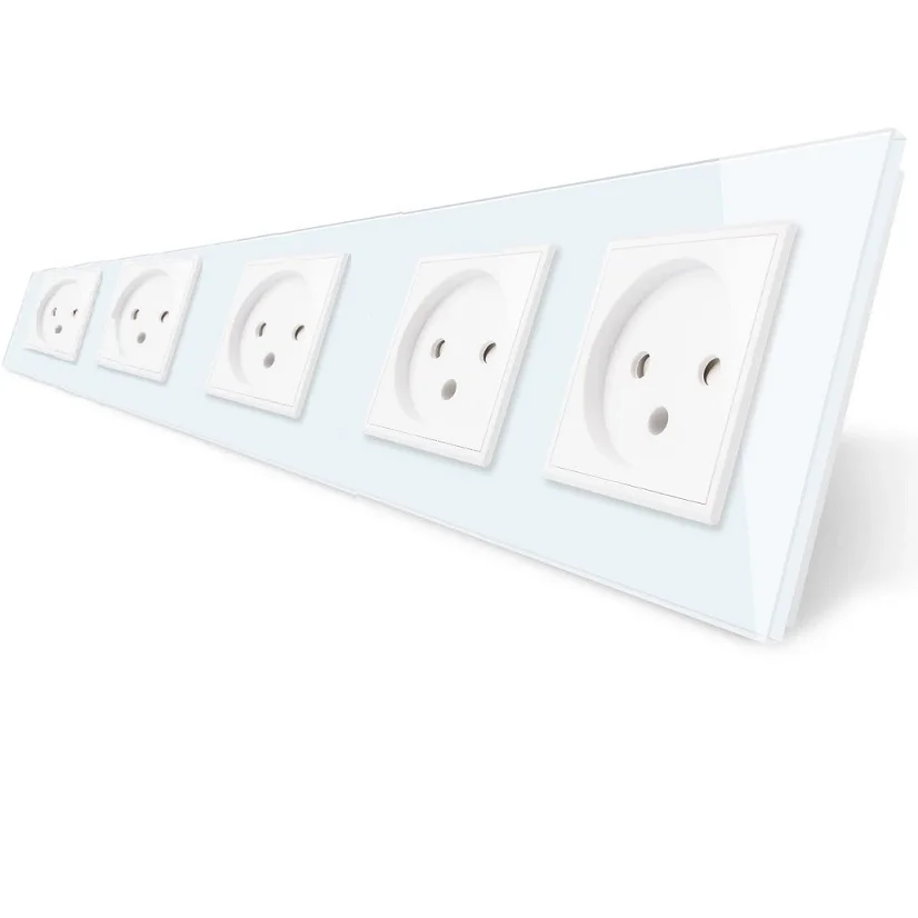 

Livolo Israel Power Wall Socket, Crystal Glass Panel, AC 100~250V 16A Power Electric Plug Outlet, VL-C7C5IL-11/12/15