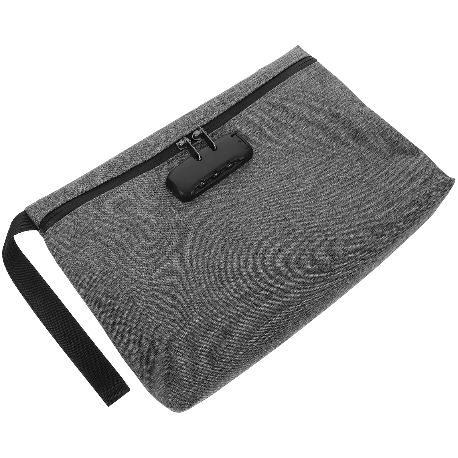 

Locking Cash Bag Waterproof Combination Lock Storage Pouch For Money Bank Valuables Travel Beach Business Organizer