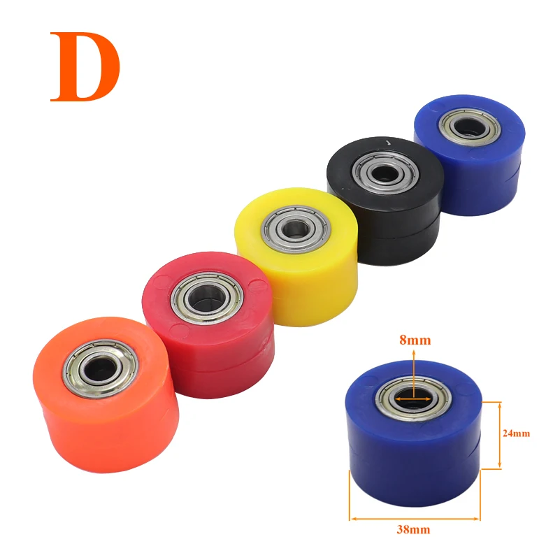 M8 Drive Chain Roller Pulley Wheel Slider Tensioner Wheel Guide For Street Pit Pro Dirt Bike Enduro Motorcycle Motocross CRF 8mm