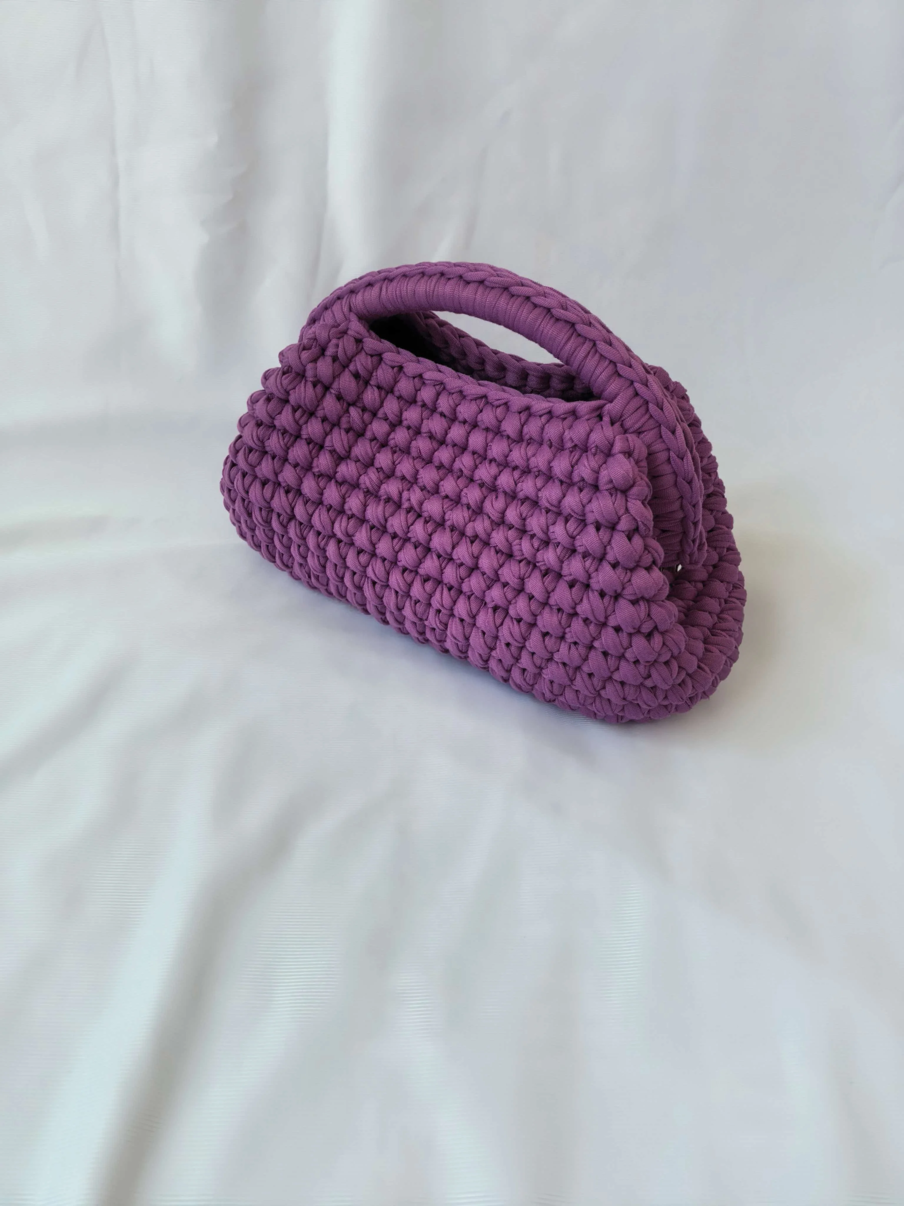 Handgestrickte Modische Clutch-Tasche für Damen, Makronen-Bonbonfarbene Gestreifte Leinen-Webe-Umhängetasche – Detail 3