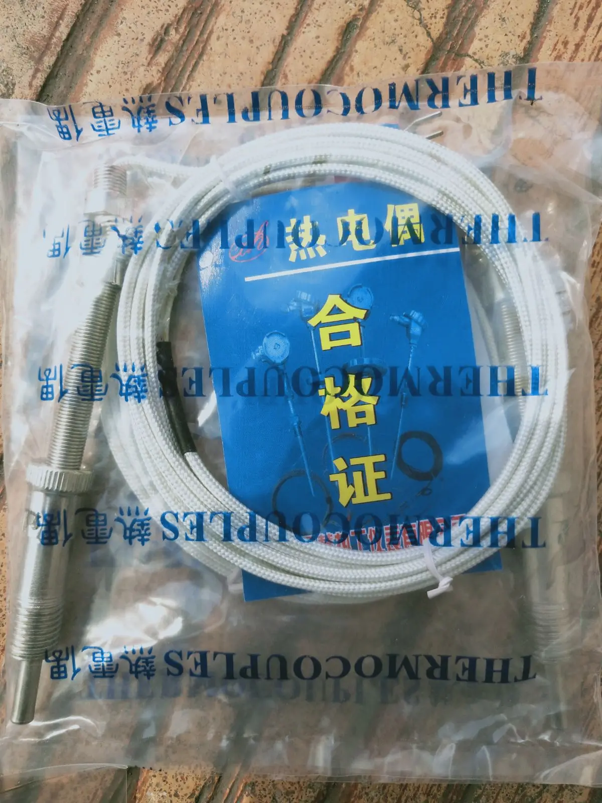 Fiberglass compression spring thermocouple K/E type M12 temperature sensor WRET-01 line length 3 meters 2 meters 1.5 meters 4