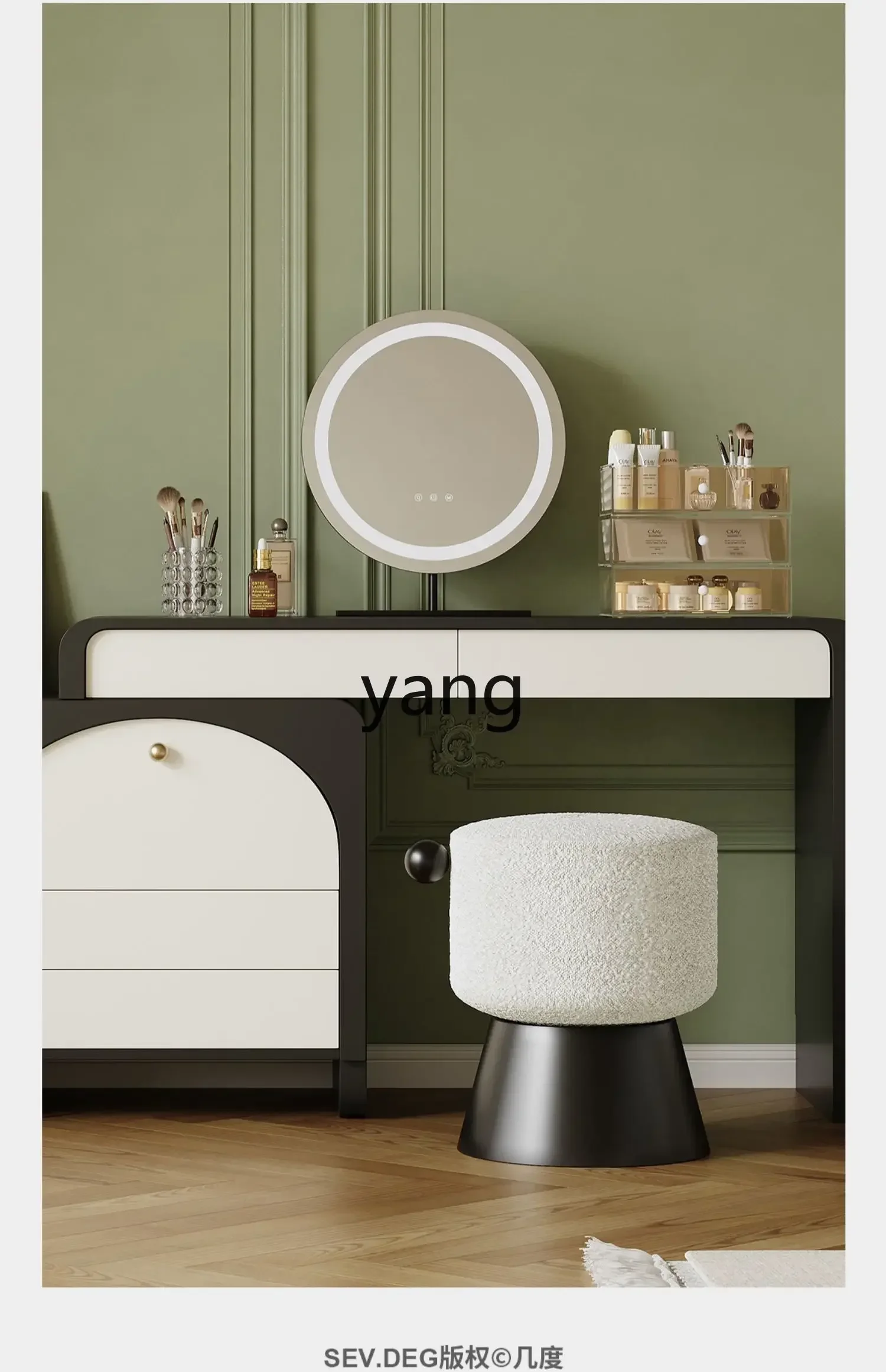 LH wooden chest dresser integrated bedroom bedside retractable makeup table high sense