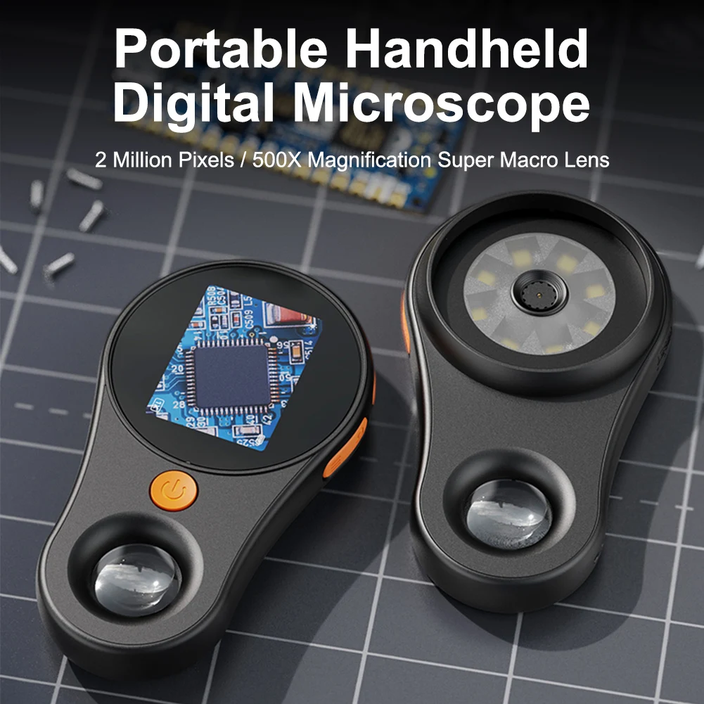 Digital Handheld Microscope 500X 1080P Magnification Magnifying Glass with Light for Electronics Coins Jewelry Watch Repair