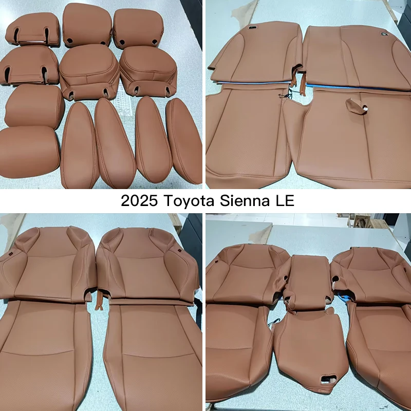 Maßgefertigte Autositzbezüge für 3 Reihen, 6 Sitze, 7 Sitze, 8 Sitze für Toyota LC Prado, Highlander, Sienna, LINCOLN NAVIGATOR, Komplettset – Detail 1