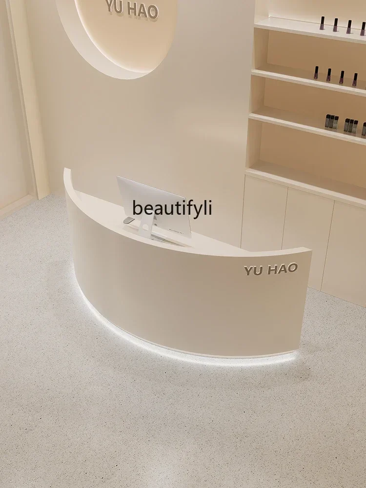 

1184Semi-Circular Clothing Store Cashier Training Institution Stomatological Hospital Reception Desk Beauty Salon Bar Counter