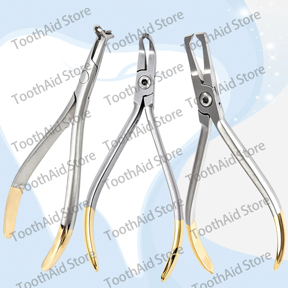 Dental Orthodontic Toolkit with Lingual Wire NiTi Cinch Back Plier Needle Holder for Suturing and Sharp End Cutting Pliers