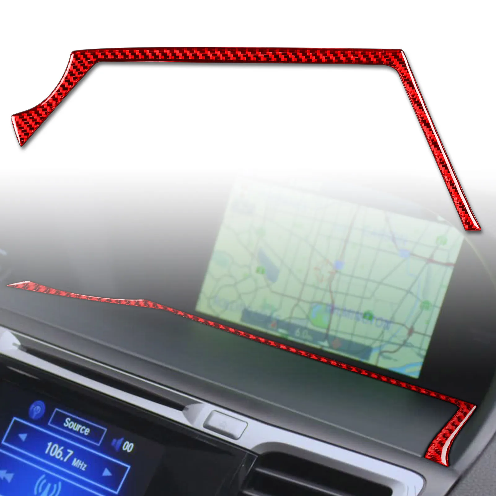 

Car Interior Dashboard GPS Frame Panel Cover Trim Styling Sticker Fit For Honda Accord 2014-2017