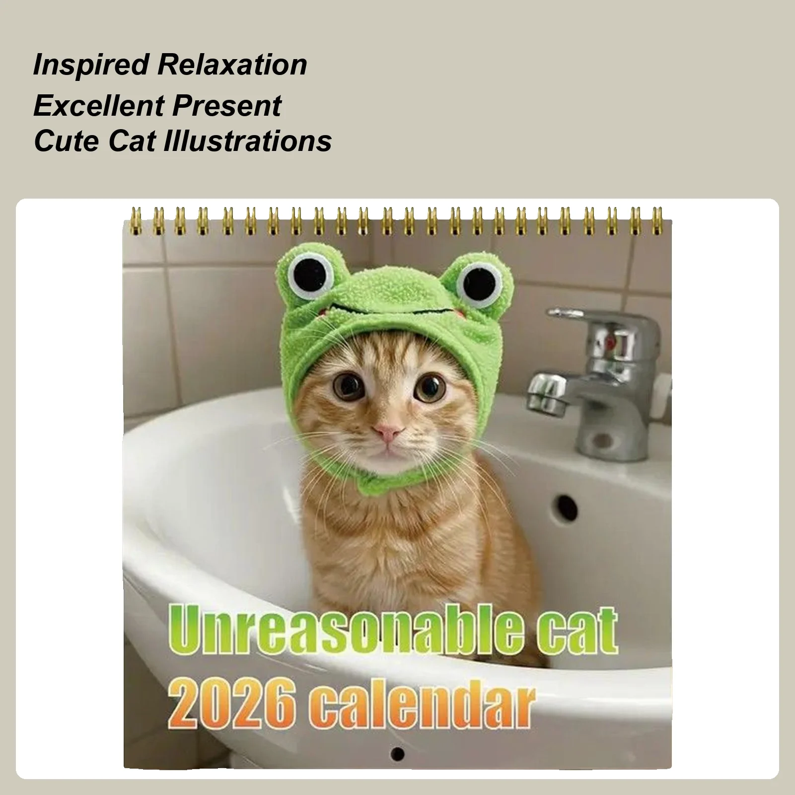 Кошачий календарь 2026 2026 настенный календарь ежемесячный планировщик для праздника, Рождества, Хэллоуина, Нового года, домашнего офиса, семьи, детей, друзей