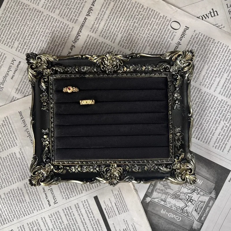 Jewelry display stand retro photo frame ring plate stall display jewelry props