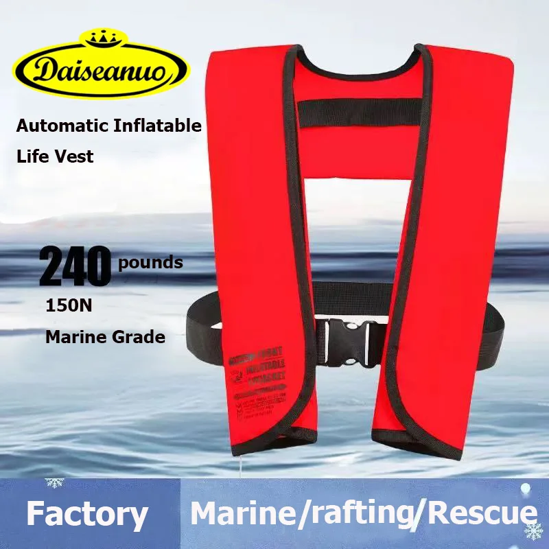 New Auto Self-inflatable Life Vests Manual Boating Life Jackets Adult PFD 150N for Water Sports Fishing Rafting Accessories