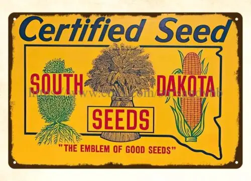 South Dakota Seeds corn farm metal tin sign discount unframed art sign