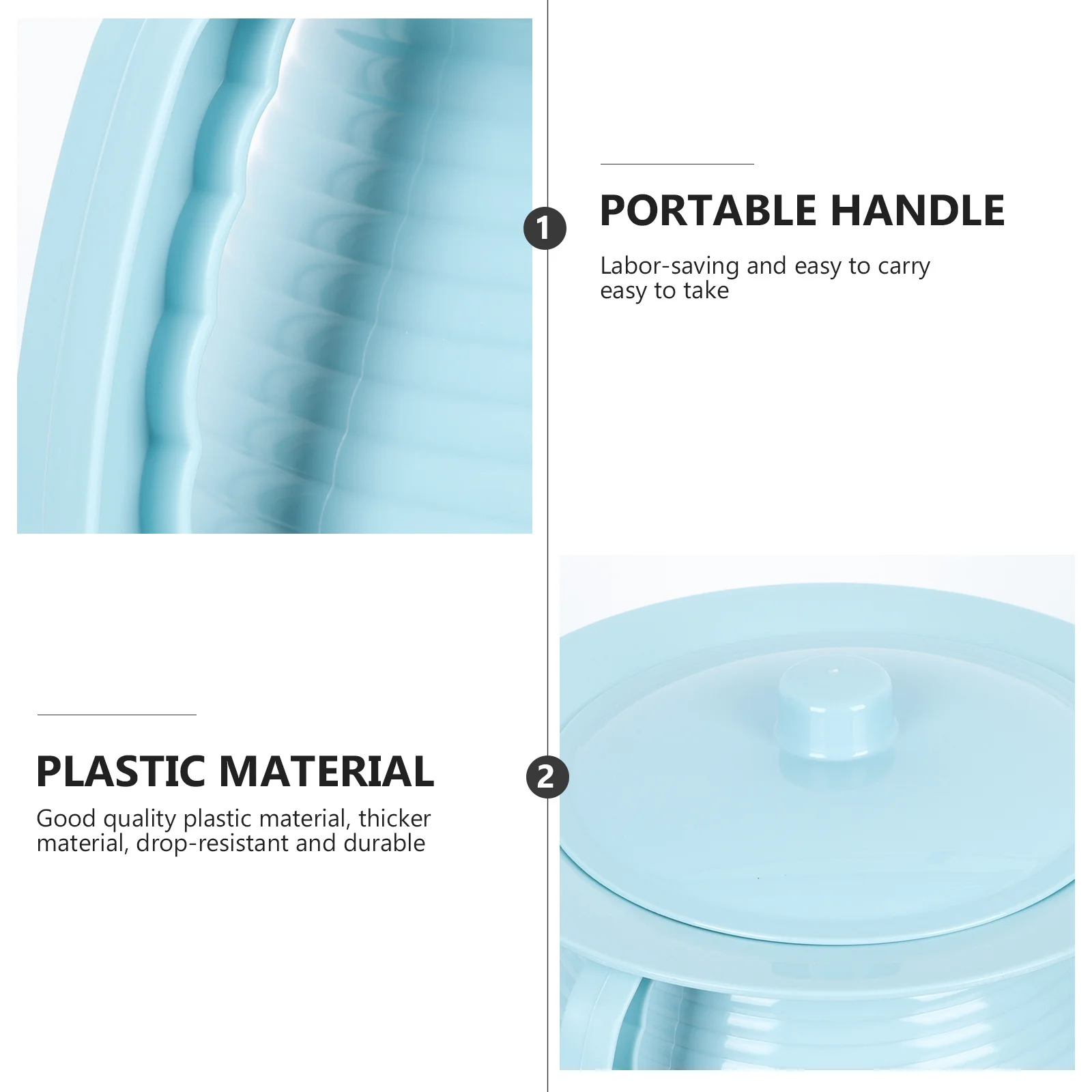 

1Pcs Heavy Duty Handheld Potty with Cover Thickened Urine Pot for Night Use Portable Chamber Pot Smooth Surface Leak Proof Adult