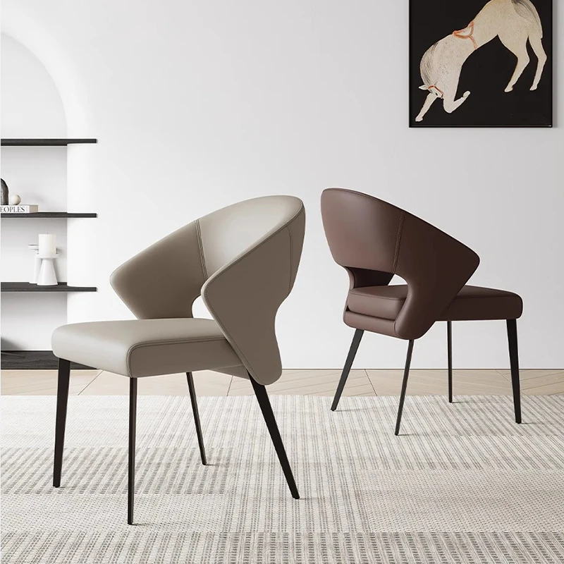 Set Of 2 Ergonomic Dining Chairs Aesthetic Italian Elegant Beauty Dining Chairs Trendy Design Chaise Design Home Furniture