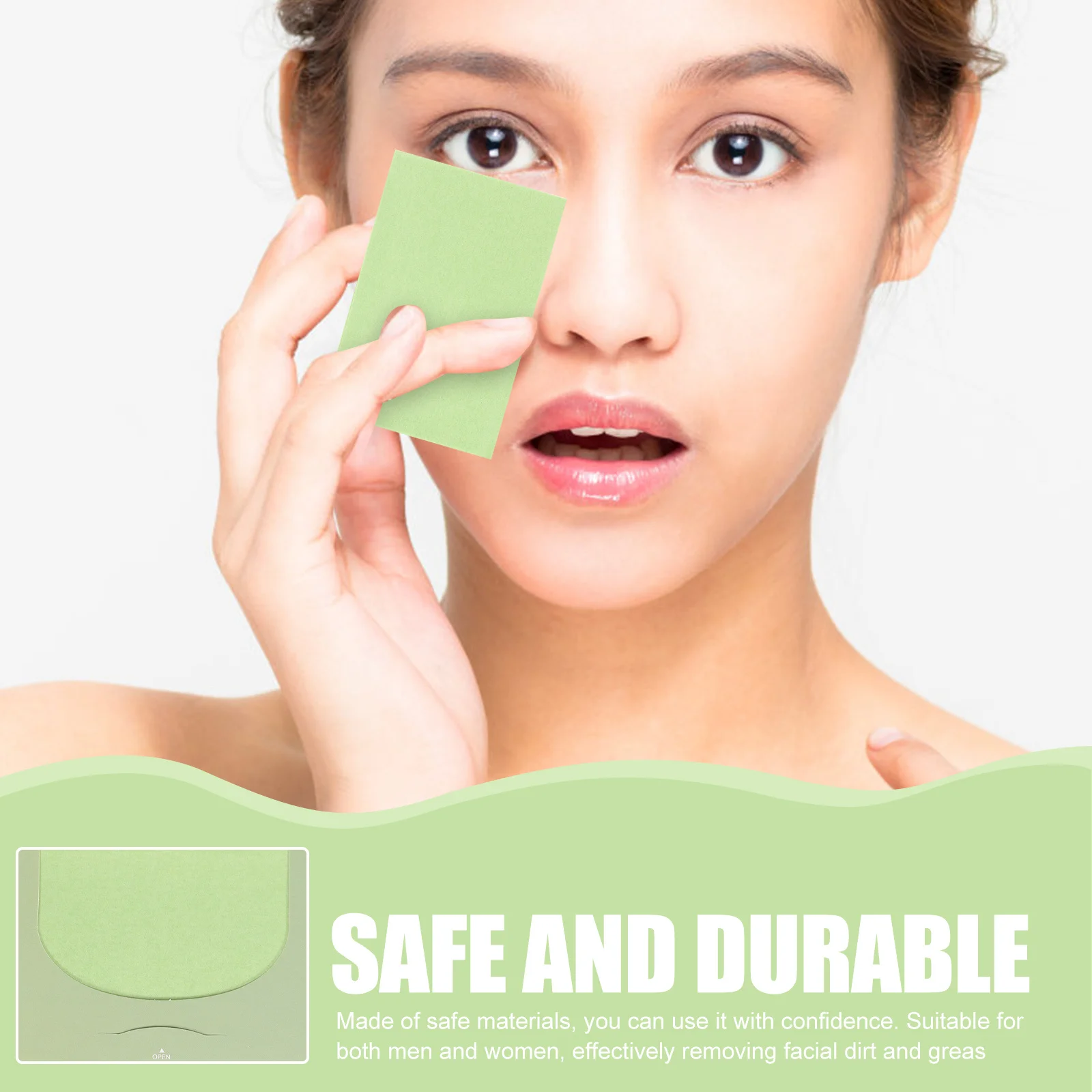 

1Set Oil Absorbing Paper Face Oil Control Sheets Portable Blotting Paper Makeup Absorbing Tools for Oily Skin Facial Cleaning