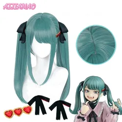 Miku 45 Long Cosplay Wigs Vampire Miku Cosplay With Chip Ponytailss Halloween Party Costume Wigs + Wig Cap