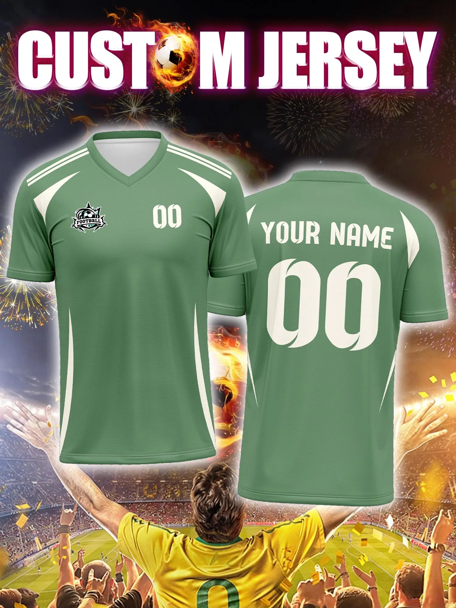 

Футболка для футбола с индивидуальным изображением, номером и именем, профессиональная игровая форма для соревнований высшего уровня.