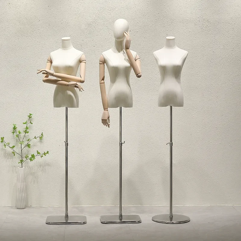 for High-end Clothing Store Model Props Women Half-body Dummy Platform Wedding Dress Special Model Shelf Women Clothing