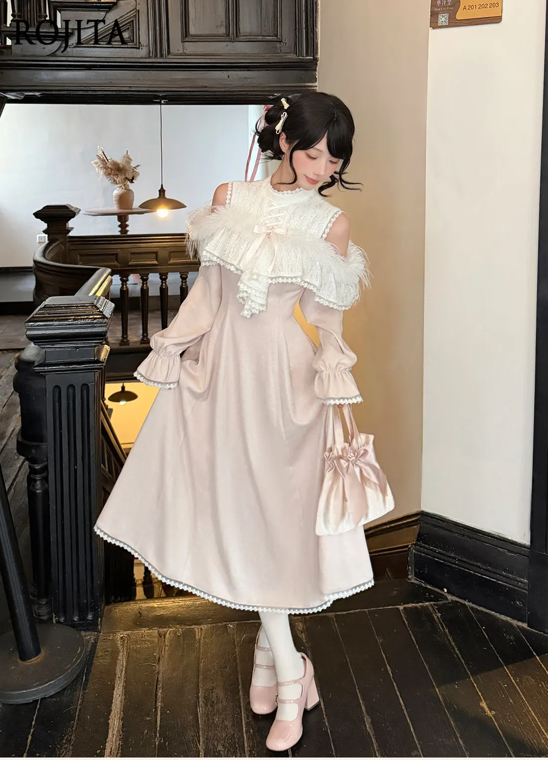 

Slim Pik Fishtail Dress Sweet Off-the-shoulder Long-sleeved Knitted Dress for Women 2026 New Long Dresses for Women