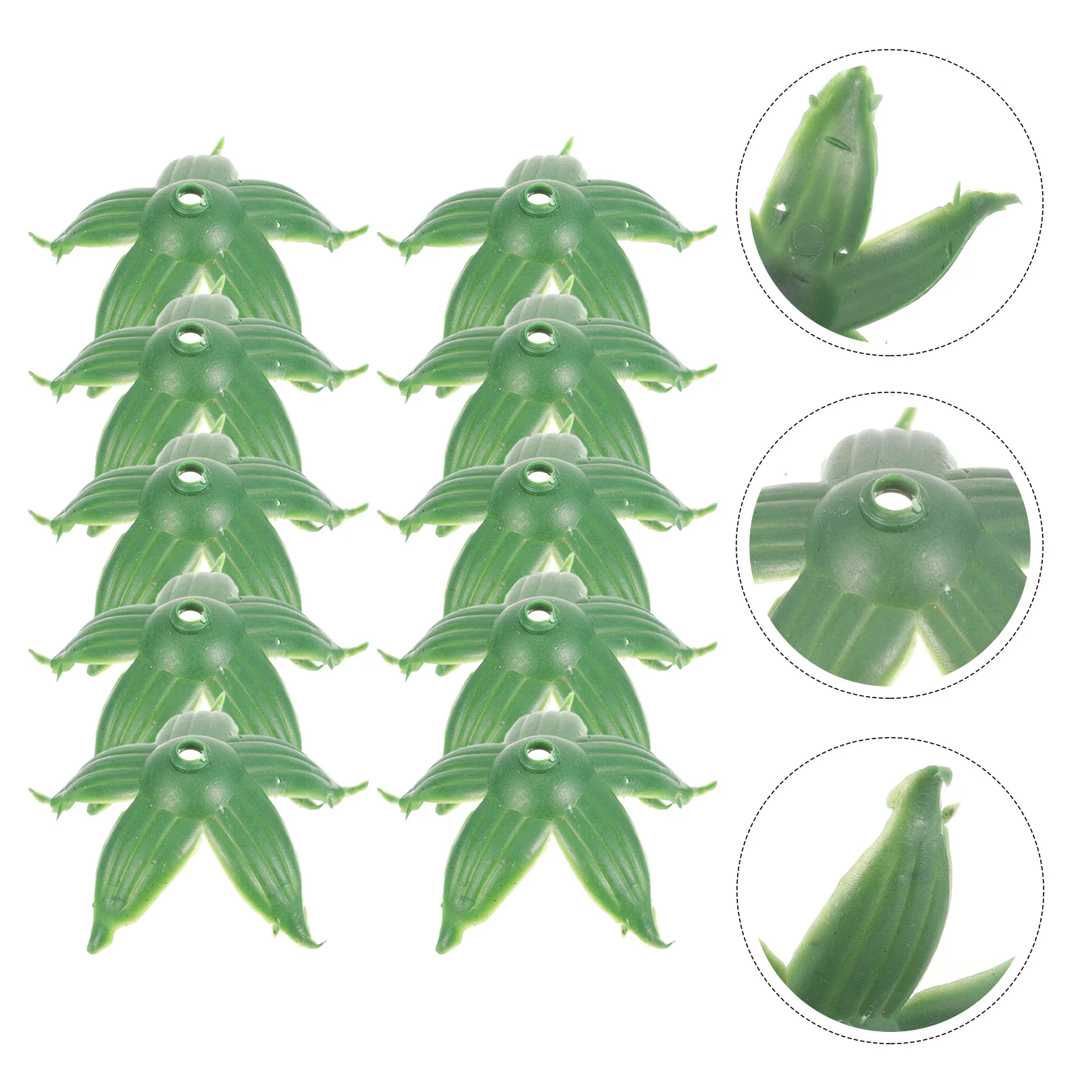 

120 Pcs Artificial Plastic Calyxes for Bouquet DIY Craft Lightweight Durable Flower Arrangement Accessories Fake Rose