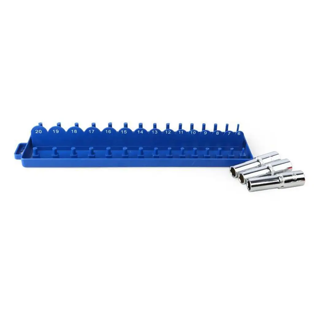 Socket Tray Rack PP Polypropylene Tool Divider Sleeve Storage Organizer for Metric Imperial Sets