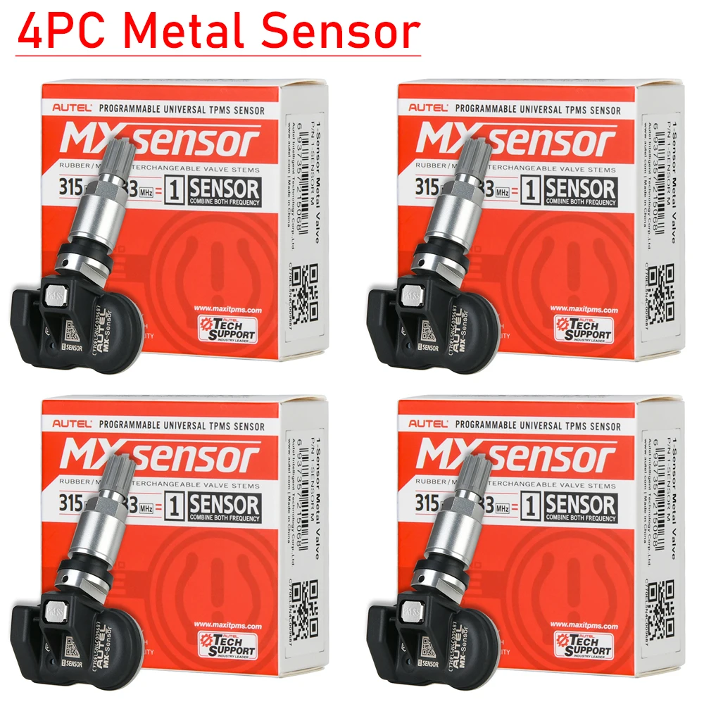 4PC/8PC Autel MX Sensor 433MHZ+315 MHZ 2in1Mx-Sensor TPMS Tire Repair Tool Automotive Accessory For TS501 TS508 Pad MK808S TS