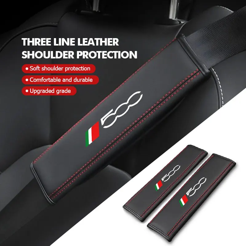 1 Uds. Funda para cinturón de seguridad de coche, accesorios interiores para Fiat 500 5CC 124 125 125 500 695