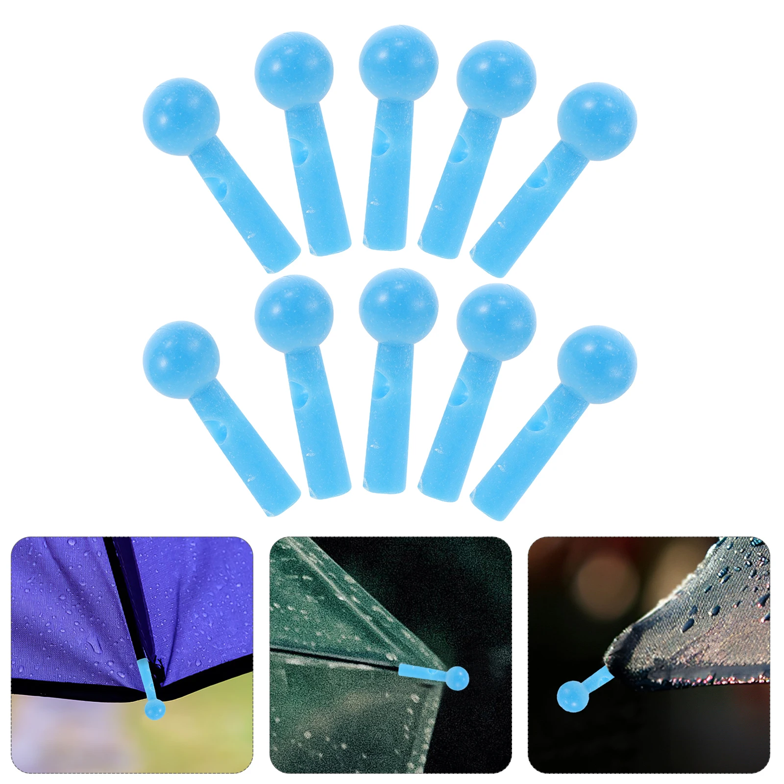 

10Pcs Umbrella Tail Beads Plastic Replacement Tips Cover Bones Repair Kit for Smooth Functioning in Any Weather