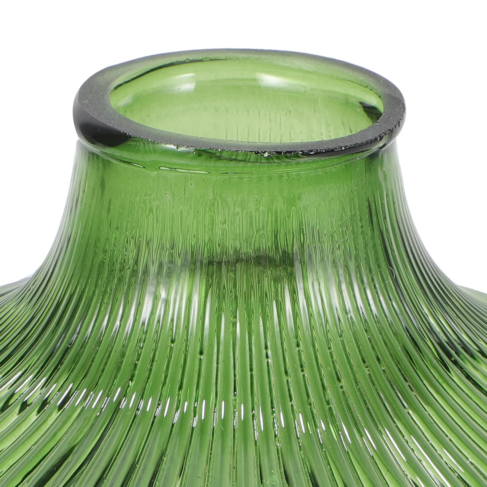 Thick Green Glass Pendant Light Shade Crisp Rippled Design Lampshade for Kitchen Bedroom Bathroom Ceiling Hanging Lamp Light