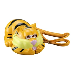 Cute Tiger Mouth Corded Phone Telephone with LED Indicator, Desktop phone Audio / Redial, Mini Landline Telephone,Christmas Gift