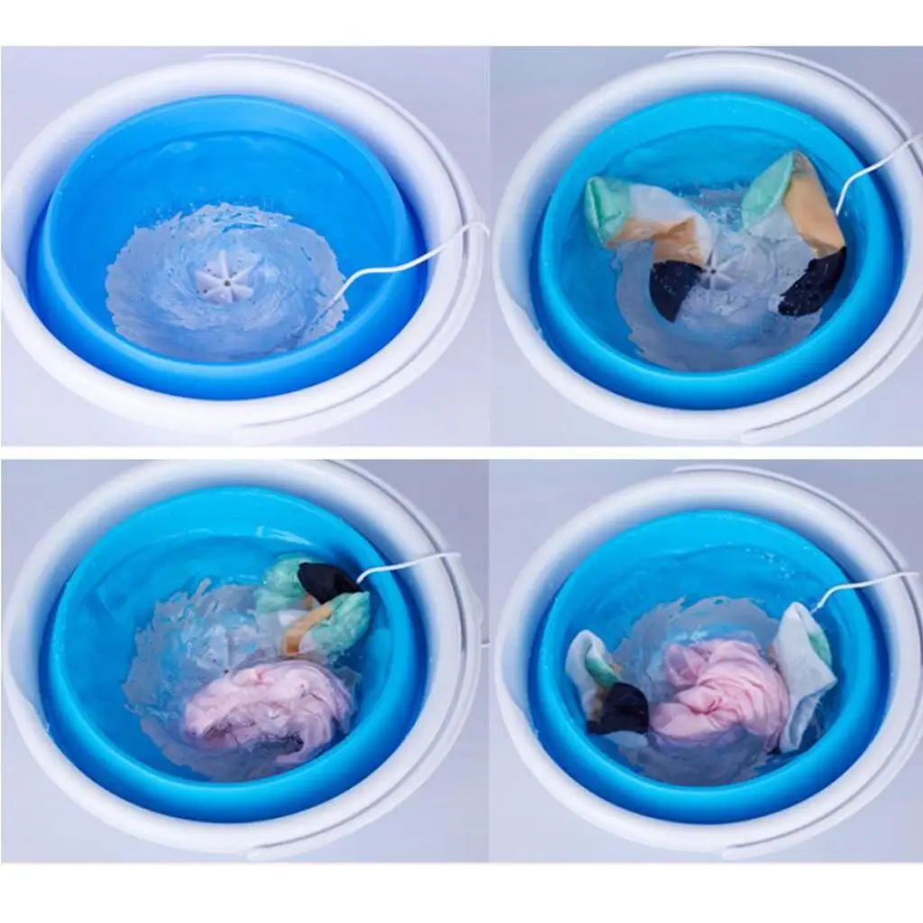Foldable Travel Laundry Machine USB Ultrasonic Mini Washer Portable Bucket Type for Home Dorm Motorhome Small Clothes